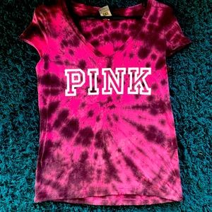 Victoria’s Secret pink tie dye t shirt